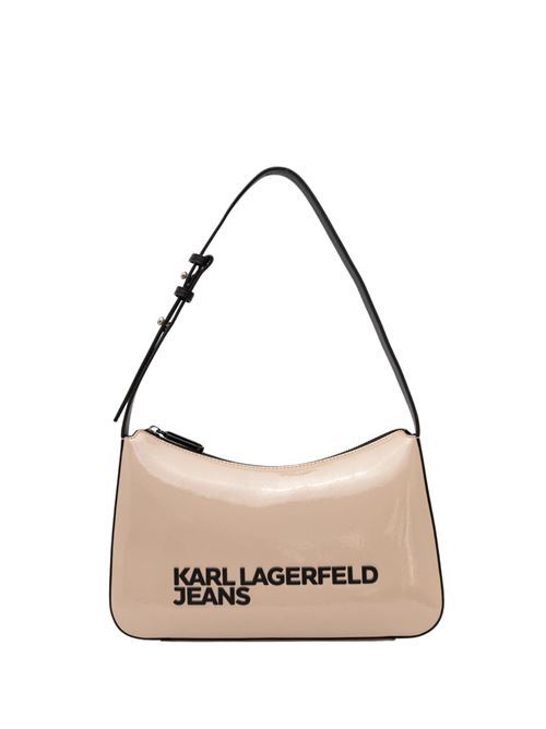 Borsa essential a mano di vernice beige Karl Lagerfeld jeans | A1W302501JH